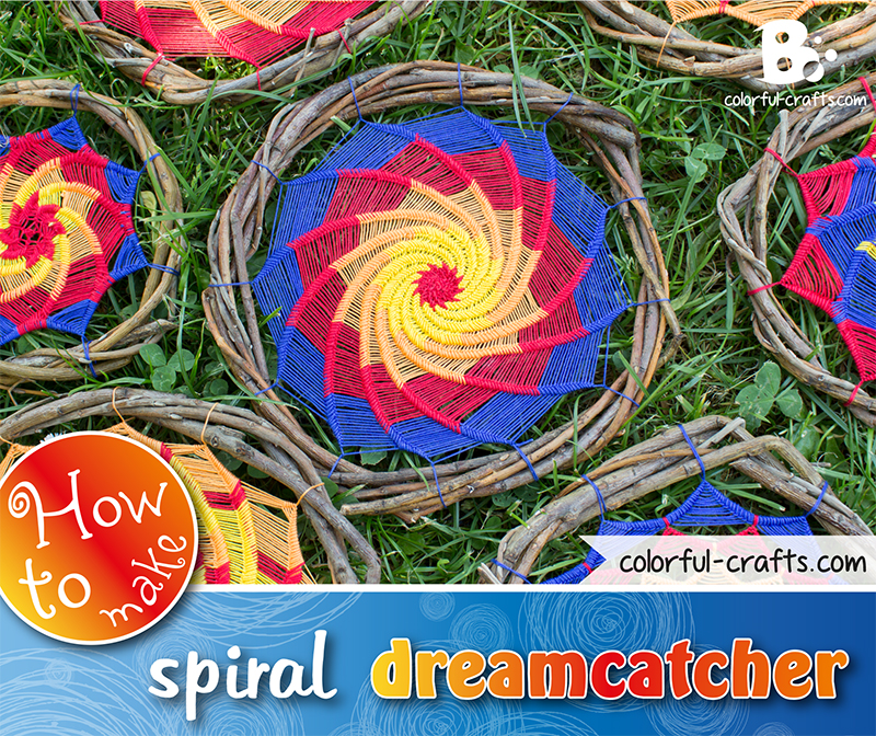 Dream Catcher Orange & Black Large Multicolored Feathers 5 Hoops Dreamcatcher 